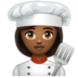 WhatsApp里的女厨师：中黑肤色emoji表情