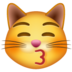 WhatsApp里的亲亲的猫emoji表情