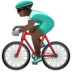 WhatsApp里的男子自行车运动：深色肤色emoji表情
