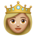 WhatsApp里的公主：中浅肤色emoji表情