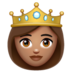 WhatsApp里的公主：中等肤色emoji表情