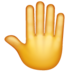WhatsApp里的竖起来的手背emoji表情