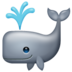 WhatsApp里的喷水的鲸鱼emoji表情