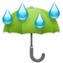 WhatsApp里的雨滴伞、有雨滴的伞emoji表情