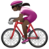 WhatsApp里的女子自行车运动：深色肤色emoji表情