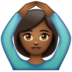 WhatsApp里的做“好”手势的女人：中黑肤色emoji表情